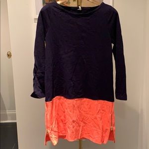 J Crew navy and orange sundress